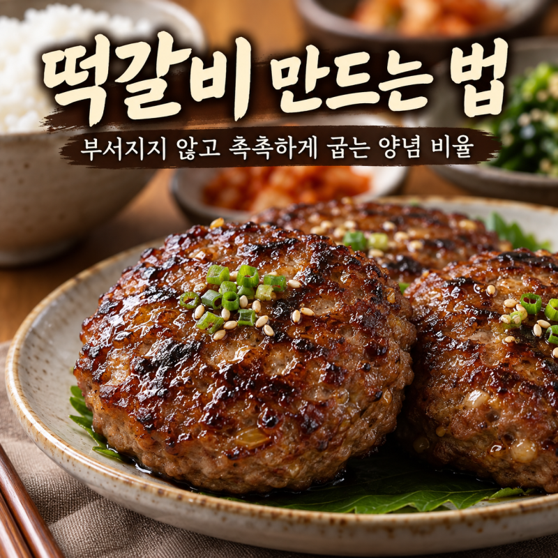 ★ 떡갈비 만드는 법, 부서지지 않고 촉촉하게 굽는 양념 비율