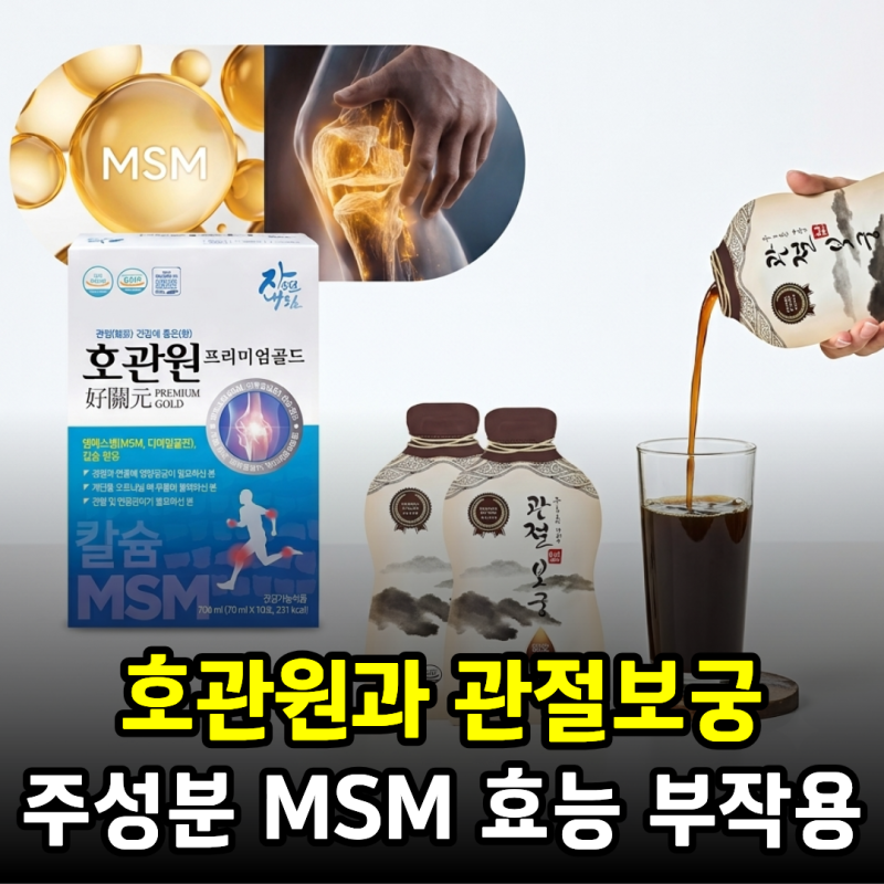 호관원과 관절보궁 주성분 MSM 효능과 부작용