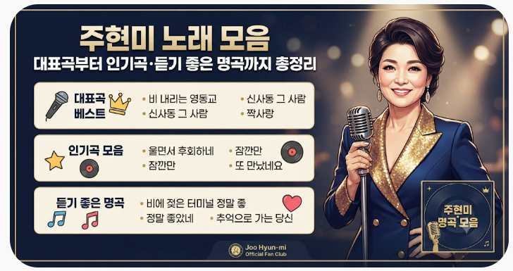 주현미노래모음 대표곡부터 인기곡·듣기 좋은 명곡까지 총정리