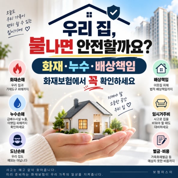 우리 집 화재보험 제대로 가입했을까? 누수·도난 보장 체크하기