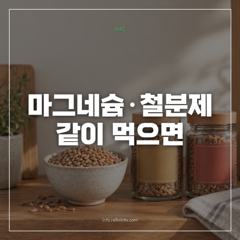 마그네슘과 철분제를 같이 먹을 때 확 달라지는 흡수율