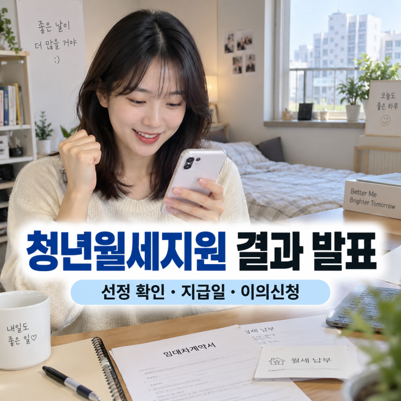 2026 청년월세지원 결과 발표, 9월 14일 선정 확인 방법·지급일·이의신청