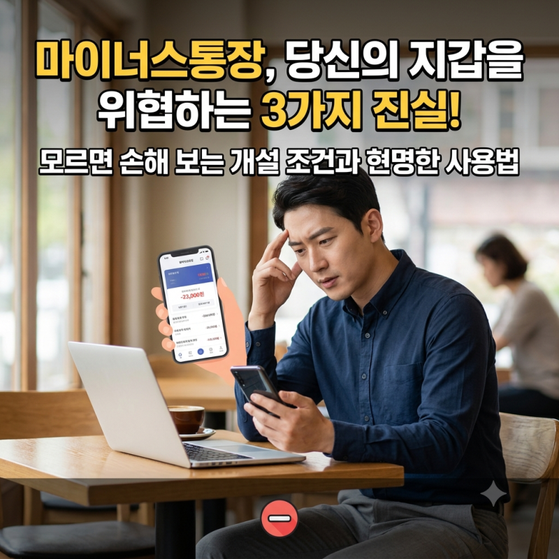 마이너스통장 개설 조건 및 방법｜사용법과 꼭 알아야 할 3가지 유의사항