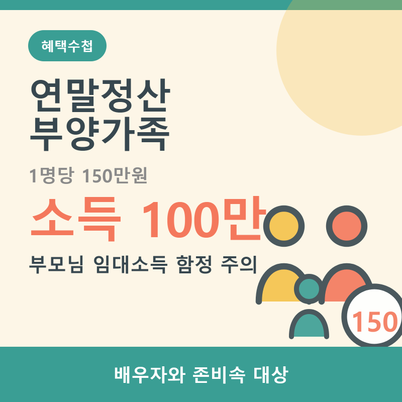 연말정산 부양가족 인적공제, 100만원 함정과 부모님 임대소득