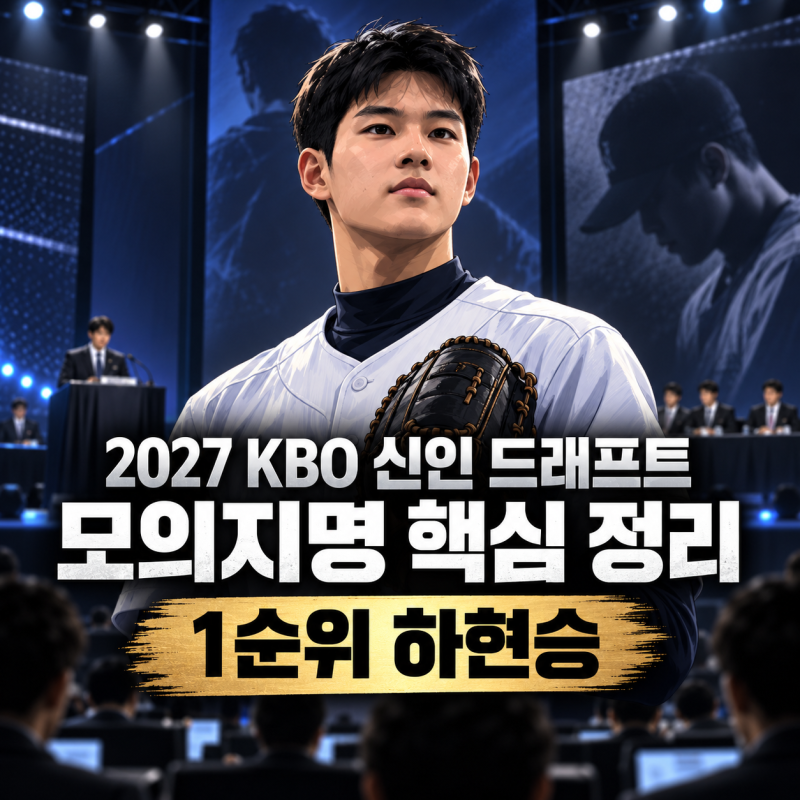 2027 KBO 드래프트 모의지명 예상 순위, 하현승 1순위와 두산 선택 변수