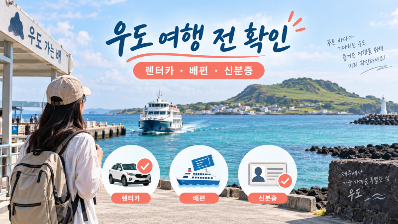 우도 여행 전 확인: 렌터카·배편·신분증