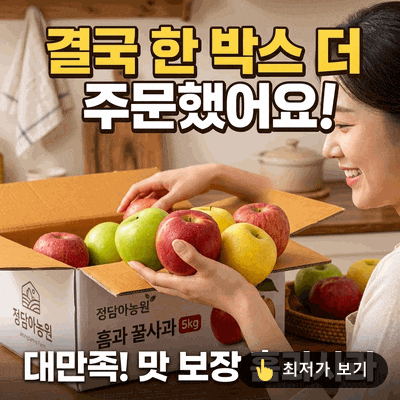 정담아농원 흠과 꿀사과 5kg.. "결국 한 박스 더 주문했어요"