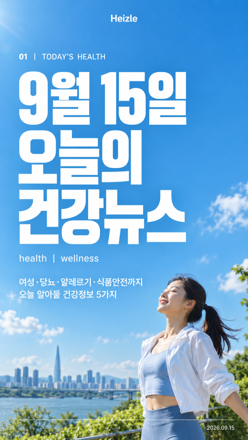 40대 여성 호르몬 연구가 달라진다? 1형 당뇨 가족력·무좀 약까지 오늘 알아둘 건강정보