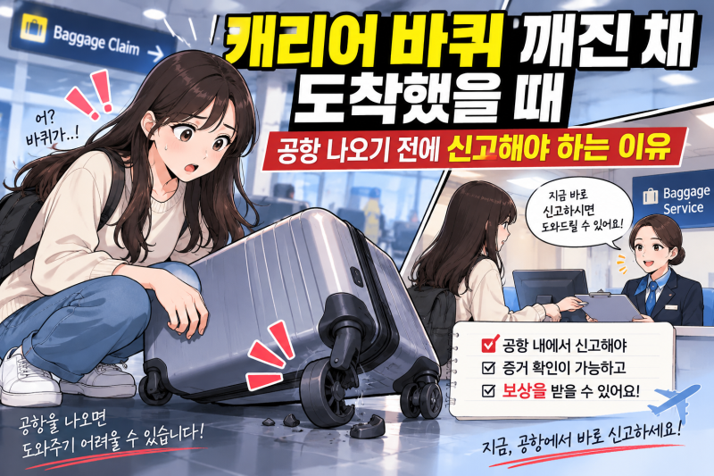 공항 나오기 전 캐리어 바퀴 파손 신고 필수 이유와 보상 팁