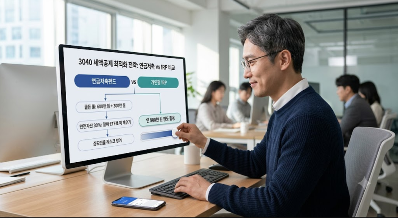 3040 연금저축 IRP 비교 세액공제 ETF 총정리: 연 900만 원 한도 채우는 법과 안전자산 30% 추천 종....