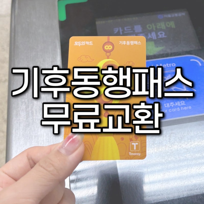 기후동행패스 무료 교환 놓치면 아쉬운 신청 방법과 주의할 점