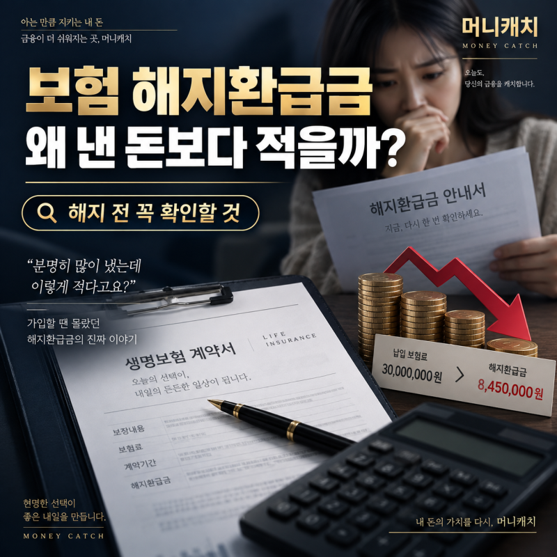 보험 해지환급금은 왜 낸 돈보다 적을까? 해지 전 확인할 것 정리