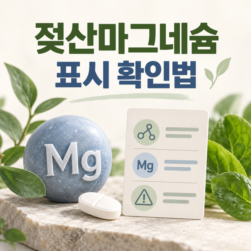 젖산마그네슘이란? 효능 표현부터 영양제 표시 보는 법까지