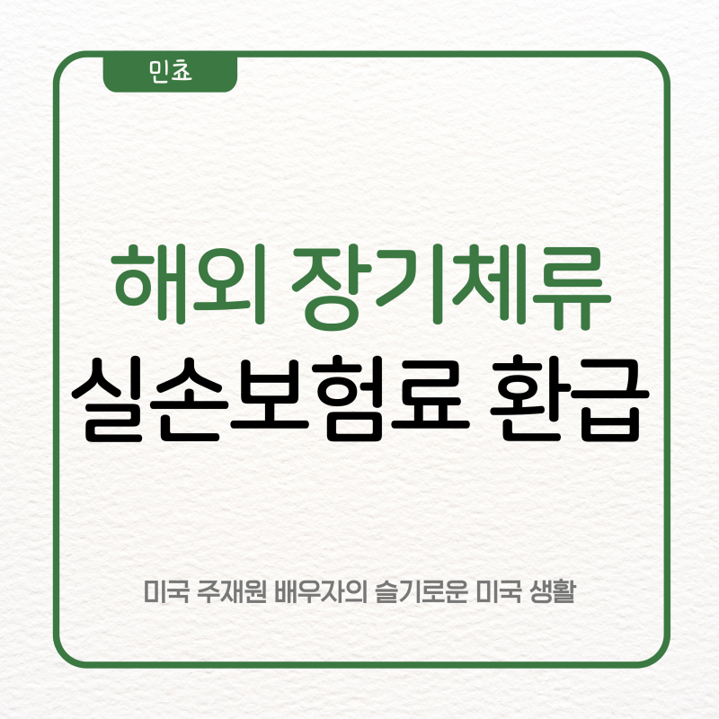 해외 장기 체류 실손보험 환급, 매년 30만 원 받은 실제 후기