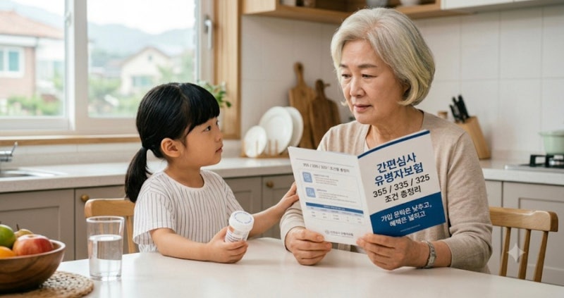 유병자 간편심사 보험의 355, 335, 325 숫자별 차이