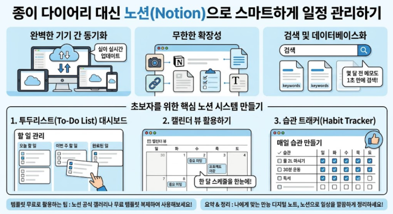노션 템플릿 일정 관리 노하우: 초보도 바로 시작하는 스마트한 디지털 플래너 세팅