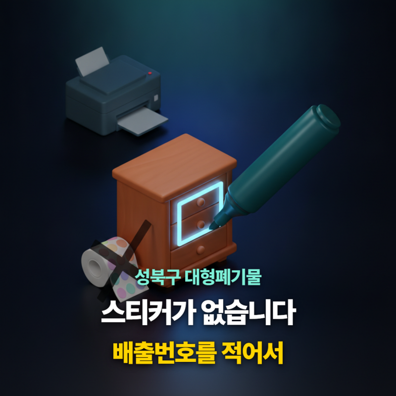 성북구 대형폐기물 신고, 스티커 사러 나가지 않아도 돼요