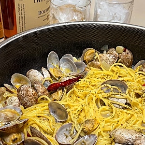 바지락 술찜 파스타 하나면 술안주 고민 끝!!(레시피)