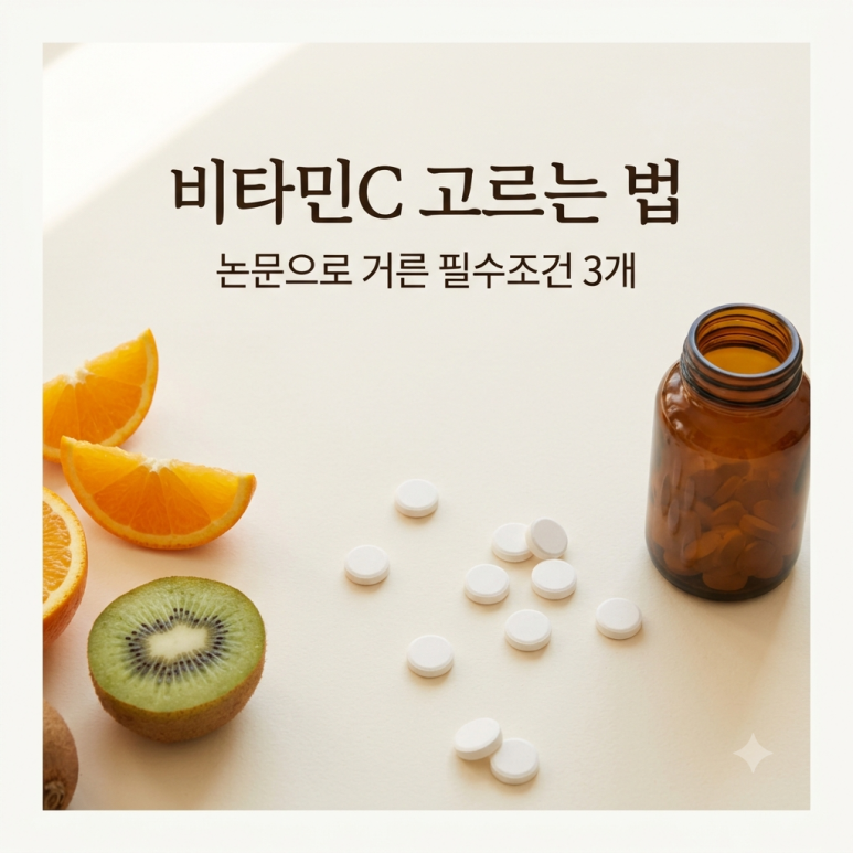 비타민C 1000mg vs 3000mg, 뭐가 맞나 (식약처·논문 정리) 비타민 고르는 법