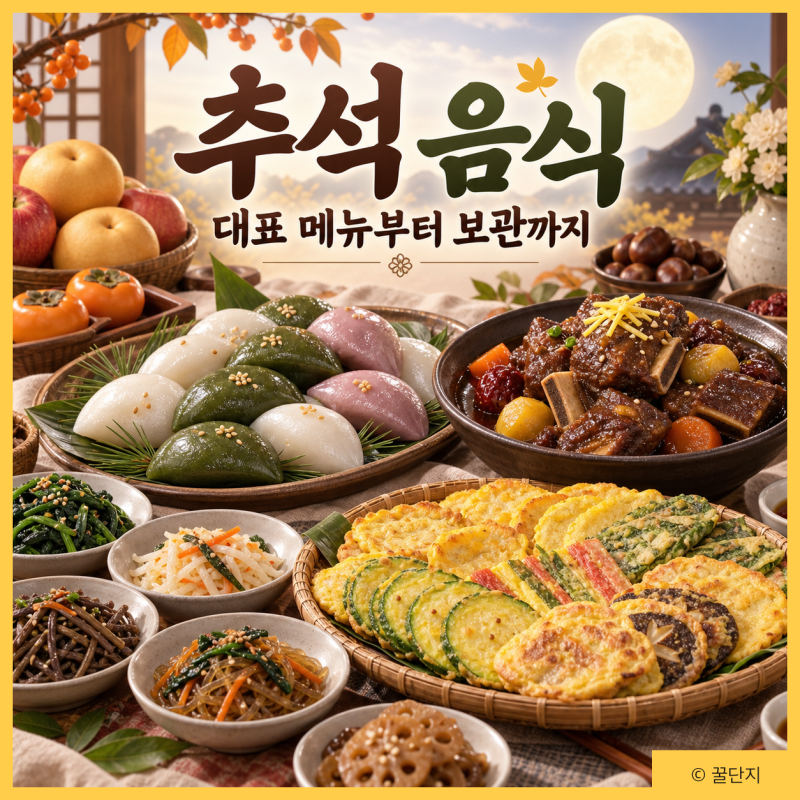 추석 음식 종류 추천, 대표 메뉴와 실속 상차림 보관법