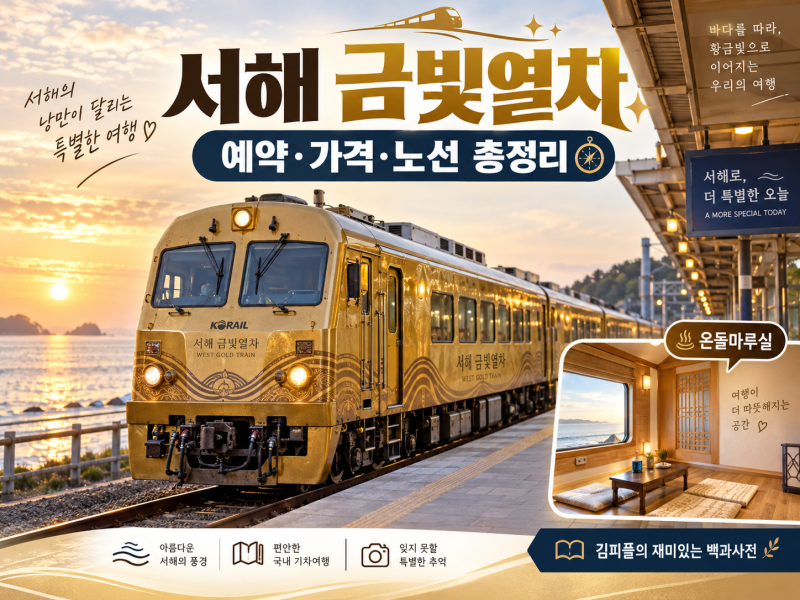 서해 금빛열차 예약 총정리｜온돌마루실 가격·노선·시간표·군산 당일치기
