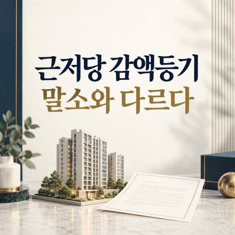 근저당 감액등기란? 대출 일부 상환 후 말소등기와 다른 점