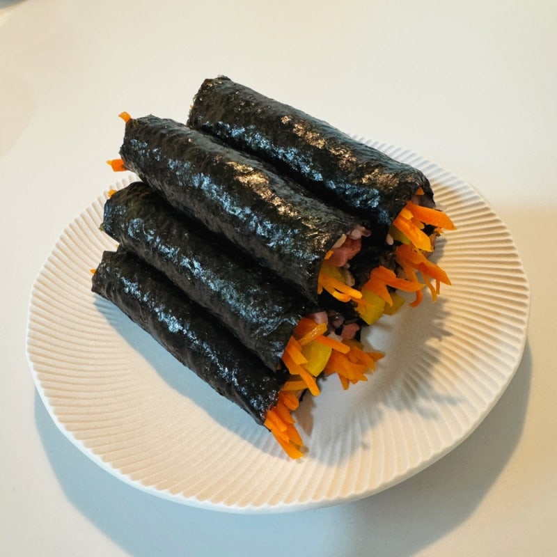 꼬마김밥 만들기, 당근 햄 단무지로 간단한 꼬마김밥 레시피