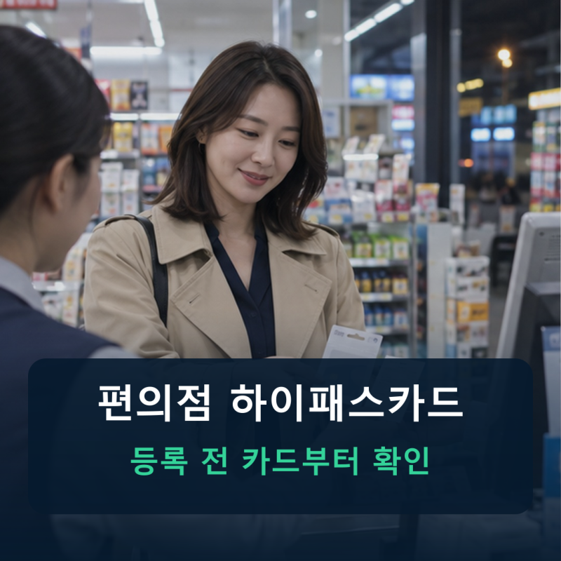 편의점 하이패스카드 구매, 등록과 충전은 카드 종류부터 확인하세요