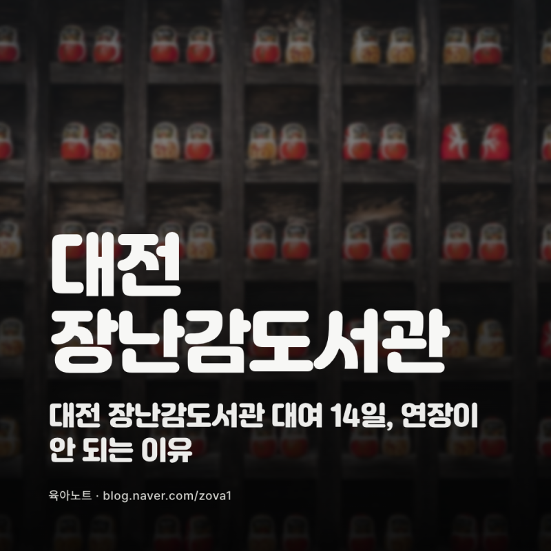 대전 장난감도서관 대여 14일, 연장이 안 되는 이유
