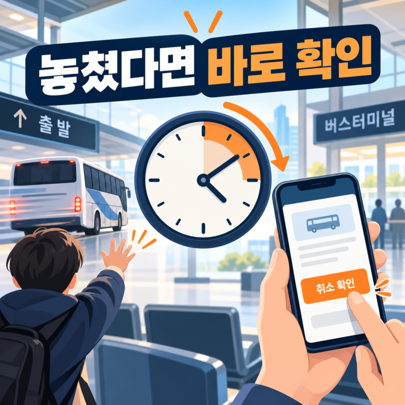고속버스 놓쳤는데 출발 후에도 환불될까? 1시간·4시간과 고속·시외 구분