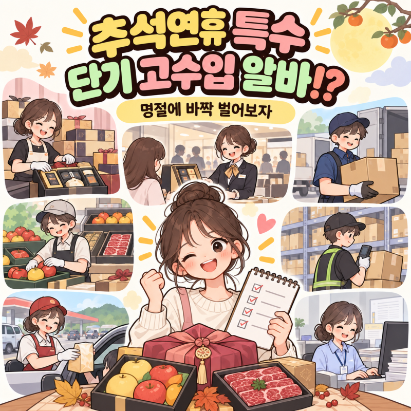 추석연휴 특수 단기 고수입 알바!?