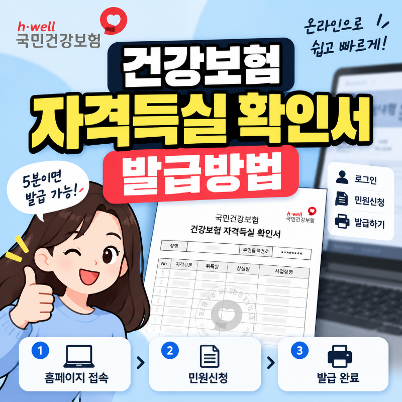 건강보험 자격득실 확인서 발급방법 2026 최신｜인터넷·정부24 총정리