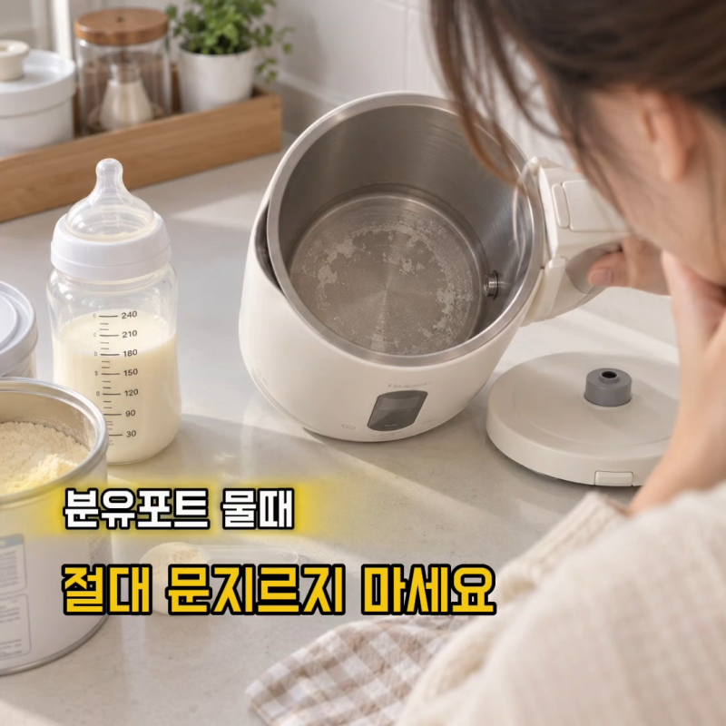 분유포트 세척 방법, 구연산 넣고 "이렇게" 했더니 하얀 물때가 말끔해졌어요