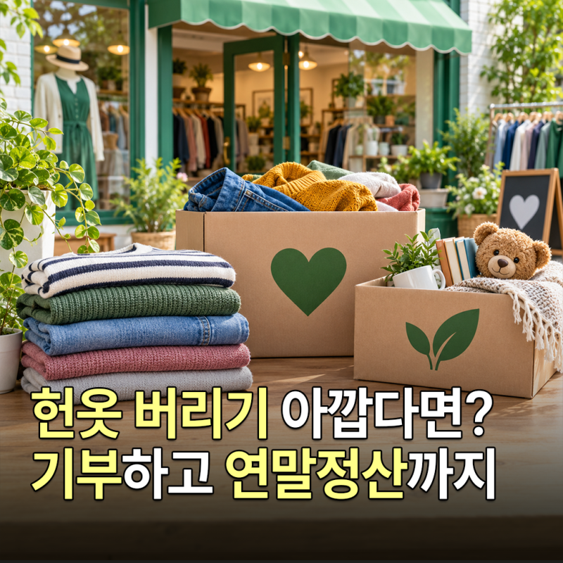 아름다운가게 방문수거 헌옷 기부 방법, 기부 품목 박스 연말정산까지