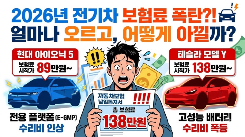 전기차 보험료 2026 — 아이오닉 5·EV6 실제 얼마고, 27만 원 아끼는 법