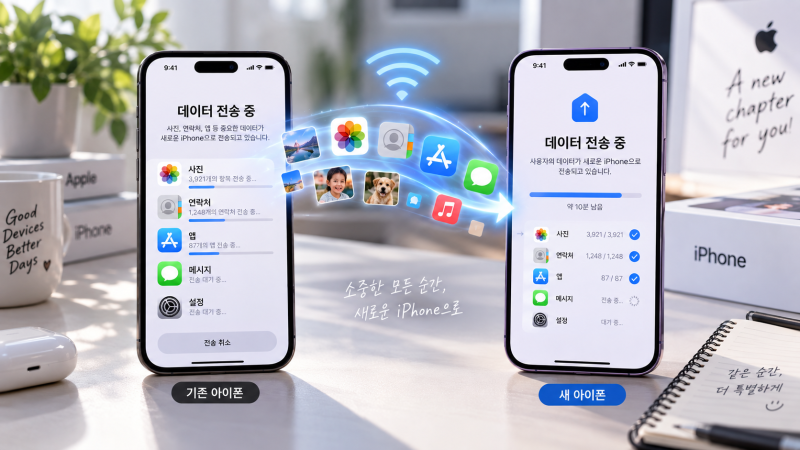 아이폰 구매 후 이전 데이터 옮기기, 사진·연락처·앱까지 한 번에 전송하는 방법