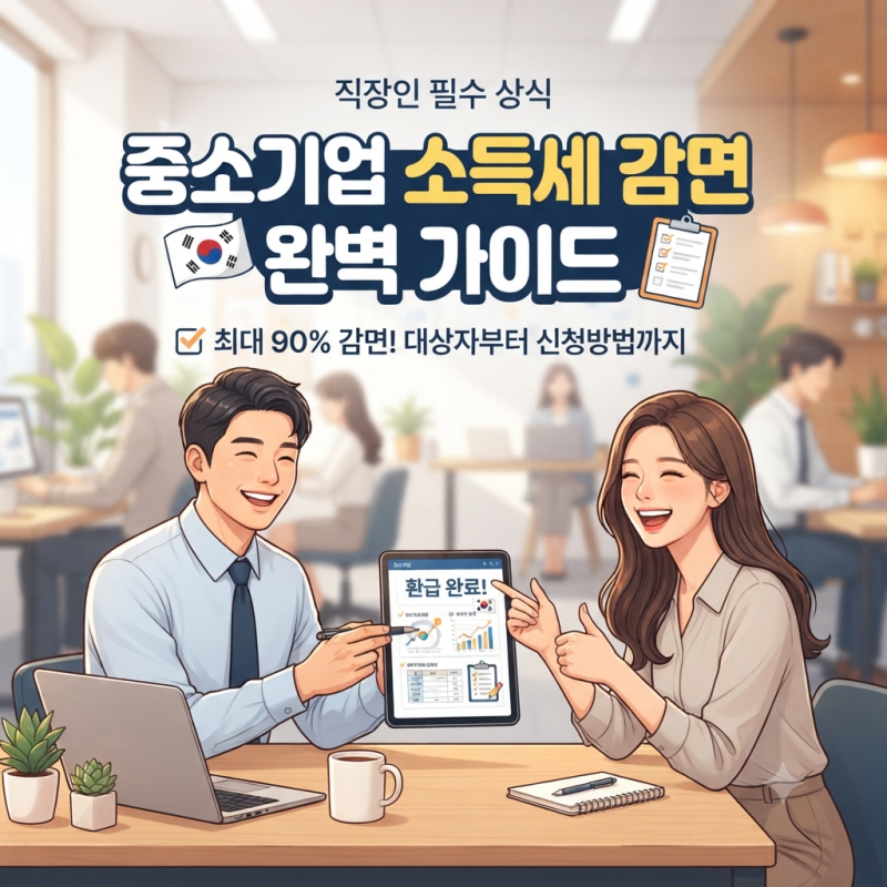 중소기업 청년 소득세 감면 신청서 작성법부터 환급액 조회까지 완벽 가이드