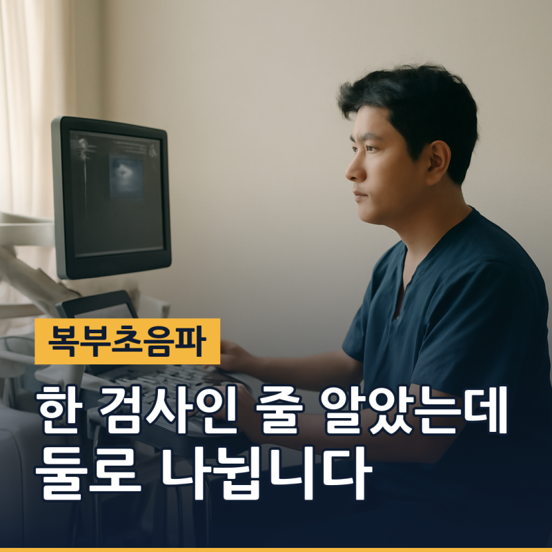 복부초음파 검사비용, 상복부와 하복부가 왜 따로인가요 (2026년 기준)