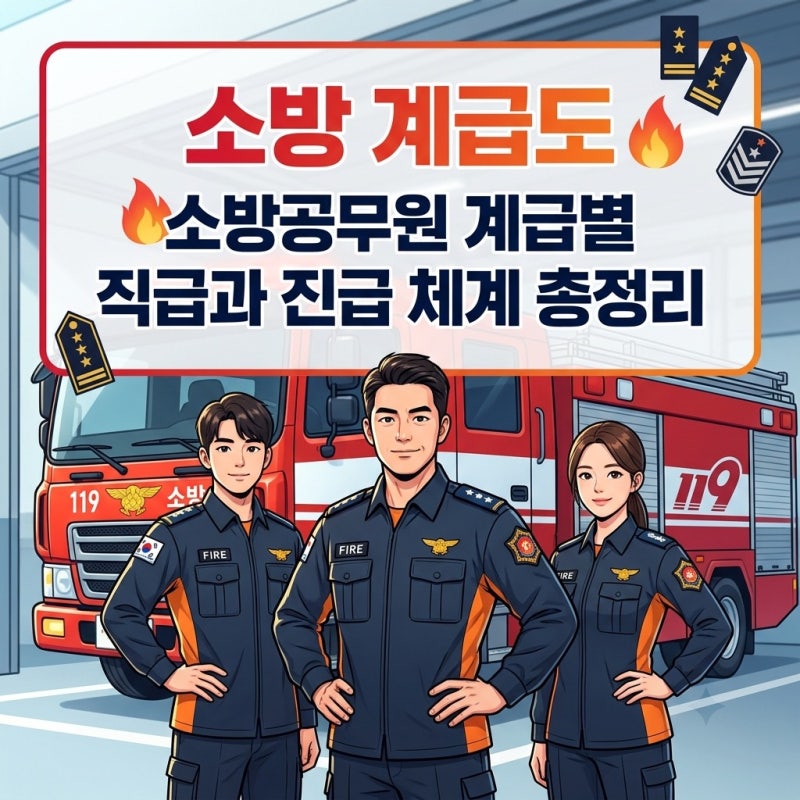 소방 계급도 소방공무원 계급별 직급과 진급 체계 총정리