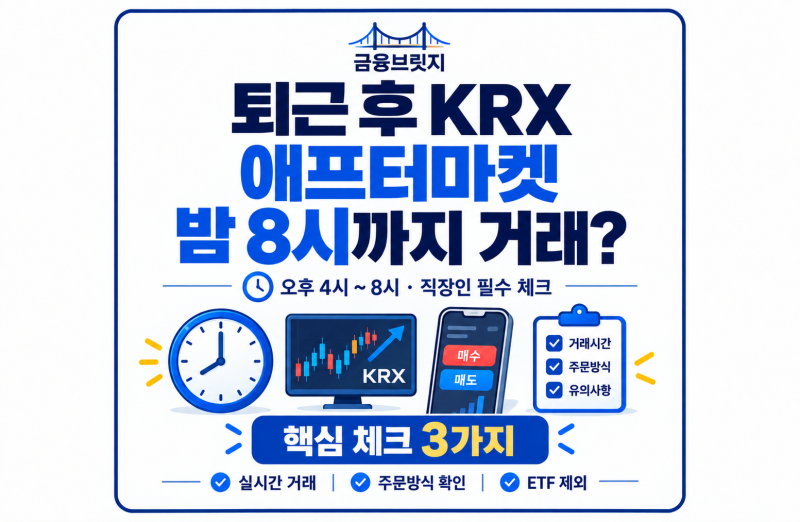 주식 이제 밤 8시까지 거래된다? KRX 애프터마켓 직장인이 꼭 알아둘 것