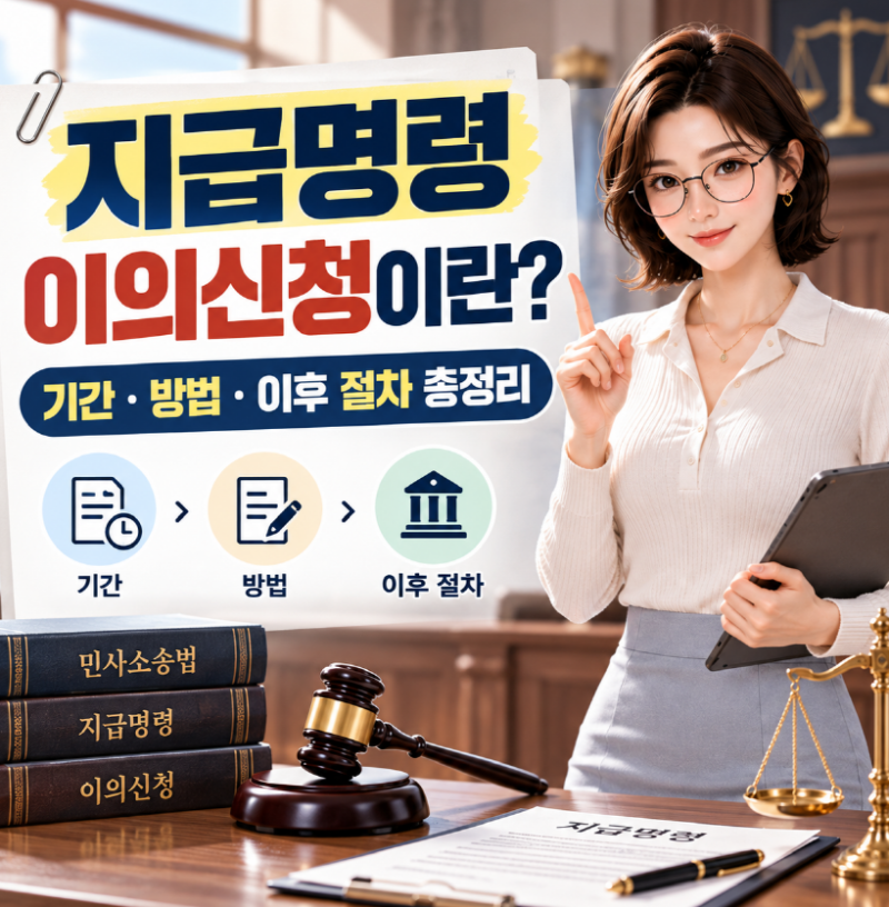 지급명령 이의신청이란?｜기간·방법·이후 절차 총정리