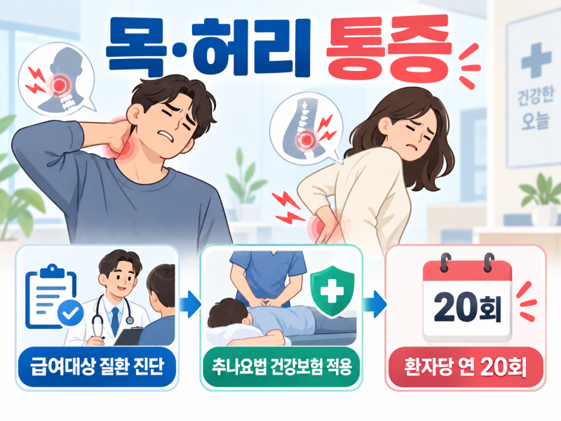 허리·목 아파서 추나요법 받는다면? 건강보험 연 20회 적용기준