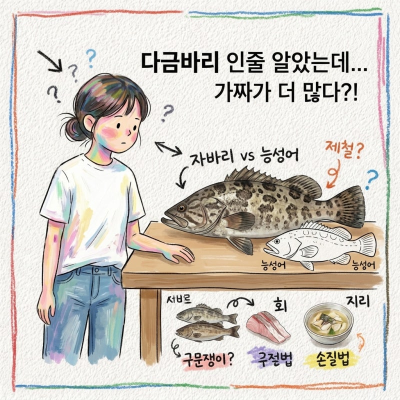 능성어, 자바리 차이, 제철, 구문쟁이, 회, 지리, 손질법
