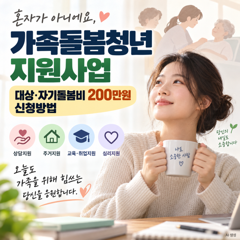 가족돌봄청년 지원사업｜대상·자기돌봄비 200만원 신청방법
