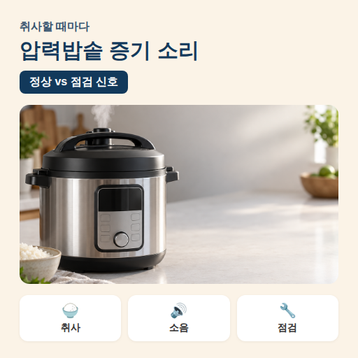 압력밥솥 증기 소리, 취사할 때마다 나는 이유