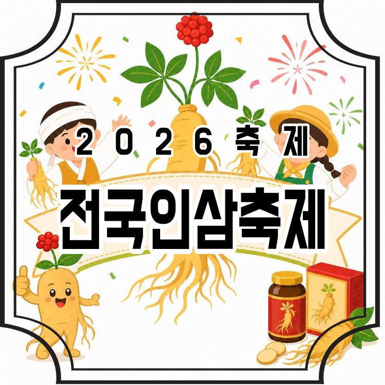 2026 인삼축제 어디가 좋을까 금산 풍기 연천 일정 총정리