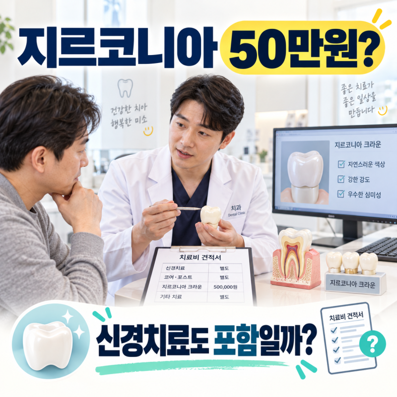 치과 크라운 비용, 지르코니아 가격에 신경치료까지 포함됐나요?
