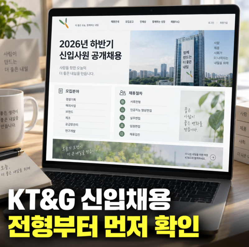KT&G 채용공고 신입 지원 어떻게 준비할까