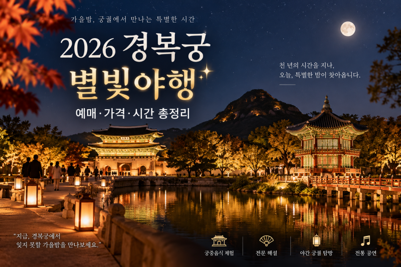 2026 경복궁 별빛야행 예매 방법｜가격·시간·일정·취소표까지