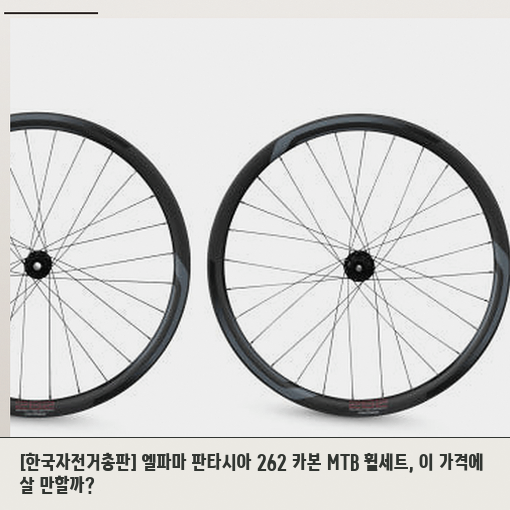 엘파마 판타시아 262 카본 MTB, 출퇴근용으로 살 만할까?